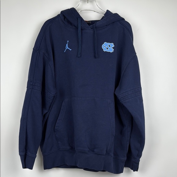 Nike Air Jordan Navy Blue UNC Tarheels Hoodie Sweatshirt Size Small Men’s - Picture 1 of 8